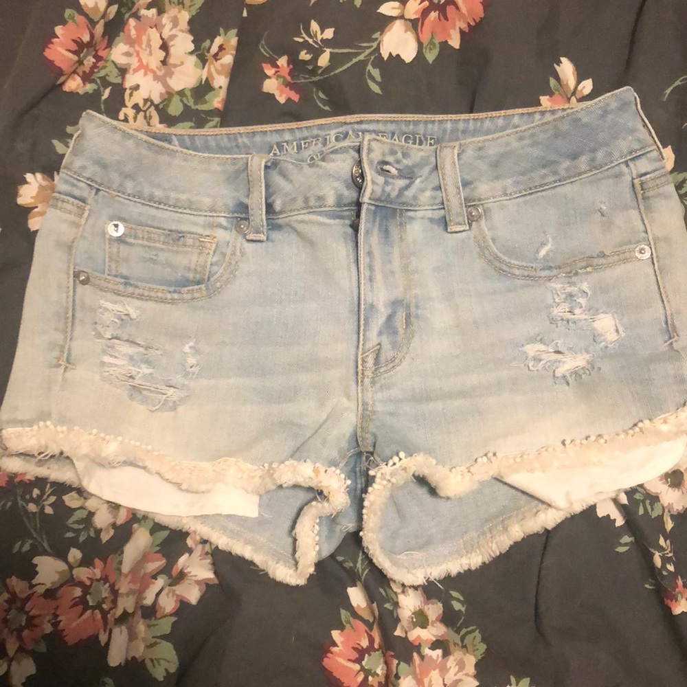 AEO shorties denim shorts